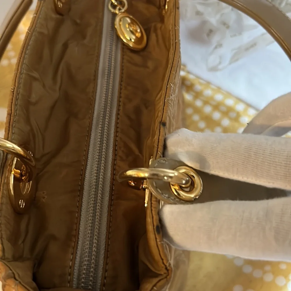 Christian Dior Lady Dior Canage Nylon Handbag - Beige - Picture 7 of 16